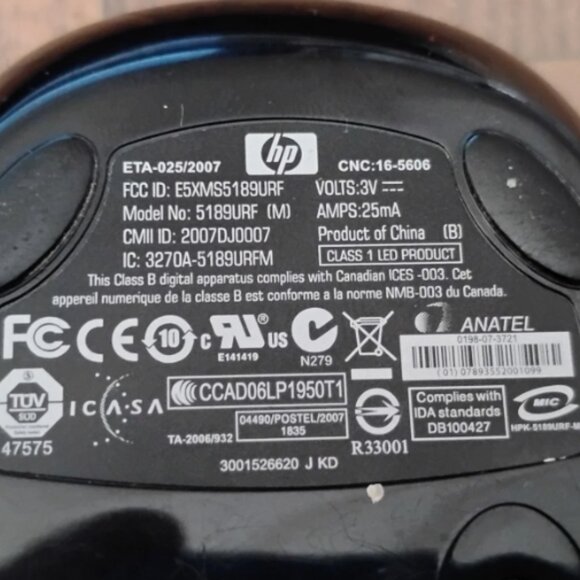 HP Wireless Mouse with USB 2.4Ghz Receiver 5188-6928 - Picture 3 of 4